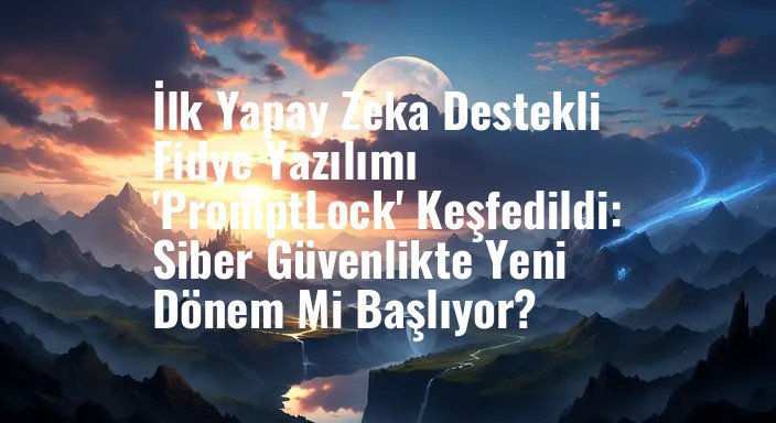 İlk Yapay Zeka Destekli Fidye Yazılımı 'PromptLock' Keşfedildi: Siber Güvenlikte Yeni Dönem Mi Başlıyor?