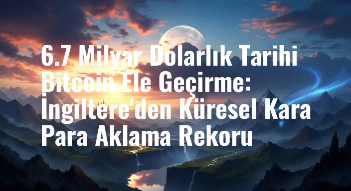 6.7 Milyar Dolarlık Tarihi Bitcoin Ele Geçirme: İngiltere'den Küresel Kara Para Aklama Rekoru