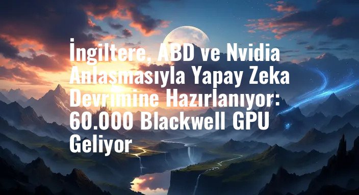 İngiltere, ABD ve Nvidia Anlaşmasıyla Yapay Zeka Devrimine Hazırlanıyor: 60.000 Blackwell GPU Geliyor