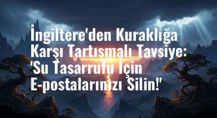 İngiltere'den Kuraklığa Karşı Tartışmalı Tavsiye: 'Su Tasarrufu İçin E-postalarınızı Silin!'