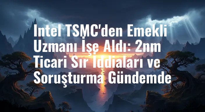 Intel TSMC'den Emekli Uzmanı İşe Aldı: 2nm Ticari Sır İddiaları ve Soruşturma Gündemde