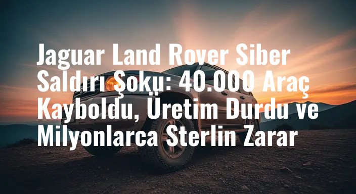 Jaguar Land Rover Siber Saldırı Şoku: 40.000 Araç Kayboldu, Üretim Durdu ve Milyonlarca Sterlin Zarar