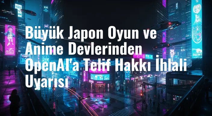Büyük Japon Oyun ve Anime Devlerinden OpenAI'a Telif Hakkı İhlali Uyarısı