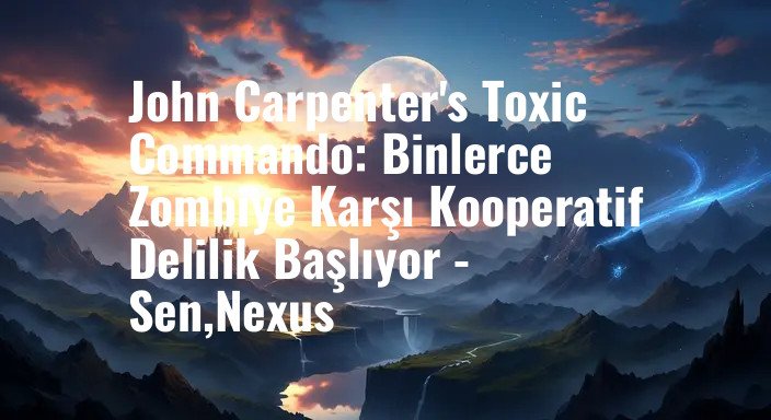 John Carpenter's Toxic Commando: Binlerce Zombiye Karşı Kooperatif Delilik Başlıyor - Sen,Nexus