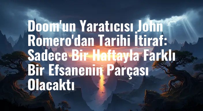 Doom'un Yaratıcısı John Romero'dan Tarihi İtiraf: Sadece Bir Haftayla Farklı Bir Efsanenin Parçası Olacaktı