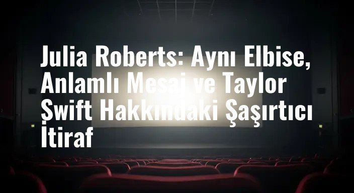 Julia Roberts: Aynı Elbise, Anlamlı Mesaj ve Taylor Swift Hakkındaki Şaşırtıcı İtiraf