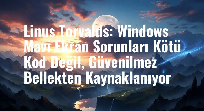 Linus Torvalds: Windows Mavi Ekran Sorunları Kötü Kod Değil, Güvenilmez Bellekten Kaynaklanıyor
