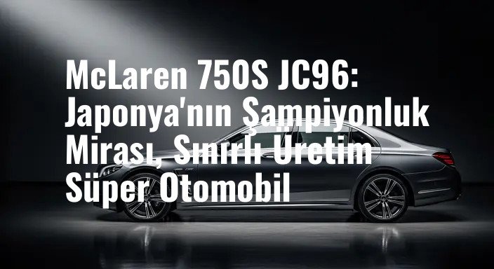 McLaren 750S JC96: Japonya'nın Şampiyonluk Mirası, Sınırlı Üretim Süper Otomobil