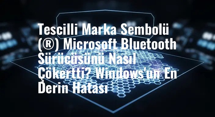 Tescilli Marka Sembolü (®) Microsoft Bluetooth Sürücüsünü Nasıl Çökertti? Windows'un En Derin Hatası