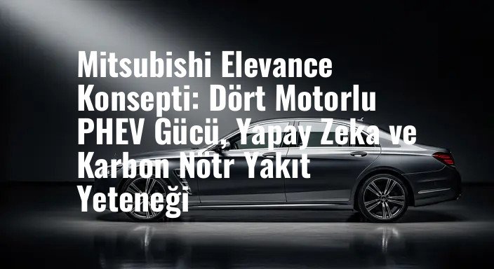 Mitsubishi Elevance Konsepti: Dört Motorlu PHEV Gücü, Yapay Zeka ve Karbon Nötr Yakıt Yeteneği