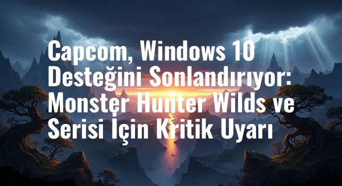 Capcom, Windows 10 Desteğini Sonlandırıyor: Monster Hunter Wilds ve Serisi İçin Kritik Uyarı