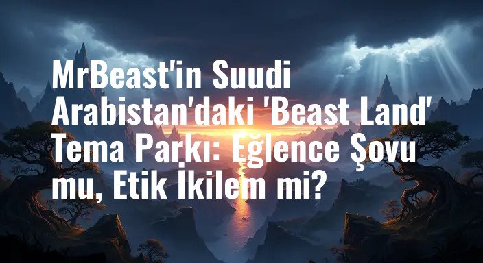 MrBeast'in Suudi Arabistan'daki 'Beast Land' Tema Parkı: Eğlence Şovu mu, Etik İkilem mi?
