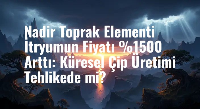 Nadir Toprak Elementi İtryumun Fiyatı %1500 Arttı: Küresel Çip Üretimi Tehlikede mi?