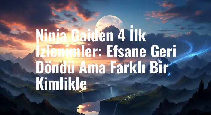 Ninja Gaiden 4 İlk İzlenimler: Efsane Geri Döndü Ama Farklı Bir Kimlikle