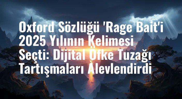 Oxford Sözlüğü 'Rage Bait'i 2025 Yılının Kelimesi Seçti: Dijital Öfke Tuzağı Tartışmaları Alevlendirdi