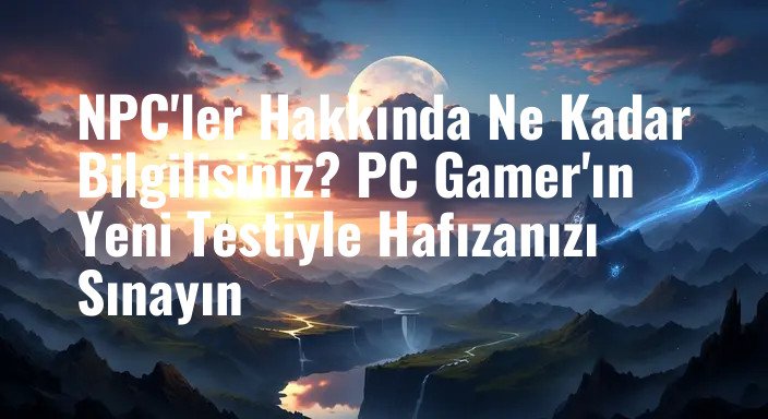 NPC'ler Hakkında Ne Kadar Bilgilisiniz? PC Gamer'ın Yeni Testiyle Hafızanızı Sınayın