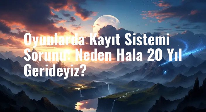 Oyunlarda Kayıt Sistemi Sorunu: Neden Hala 20 Yıl Gerideyiz?