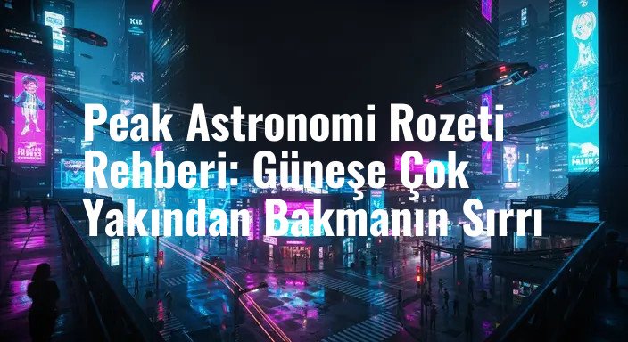 Peak Astronomi Rozeti Rehberi: Güneşe Çok Yakından Bakmanın Sırrı