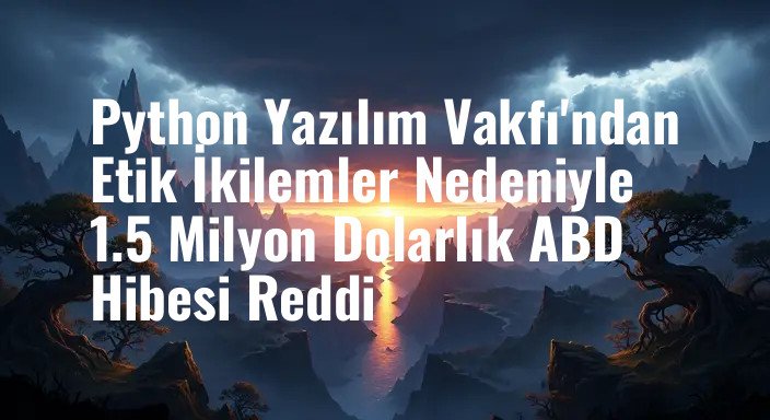 Python Yazılım Vakfı'ndan Etik İkilemler Nedeniyle 1.5 Milyon Dolarlık ABD Hibesi Reddi