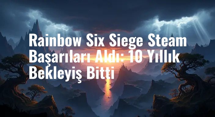 Rainbow Six Siege Steam Başarıları Aldı: 10 Yıllık Bekleyiş Bitti