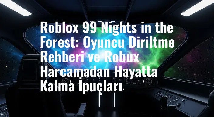 Roblox 99 Nights in the Forest: Oyuncu Diriltme Rehberi ve Robux Harcamadan Hayatta Kalma İpuçları