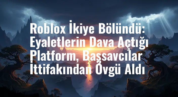 Roblox İkiye Bölündü: Eyaletlerin Dava Açtığı Platform, Başsavcılar İttifakından Övgü Aldı