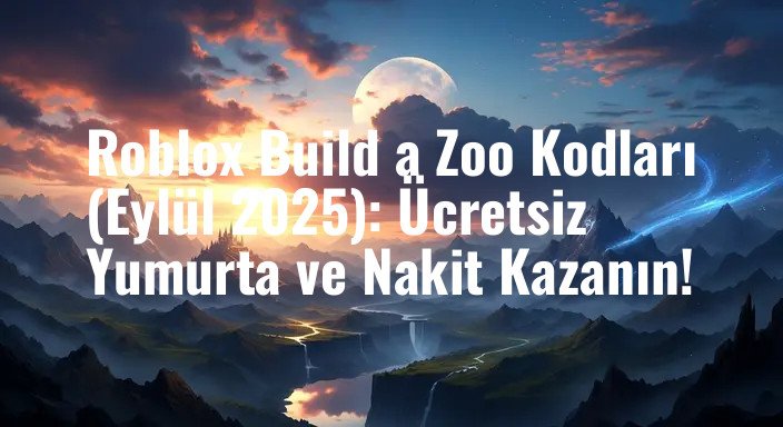 Roblox Build a Zoo Kodları (Eylül 2025): Ücretsiz Yumurta ve Nakit Kazanın!