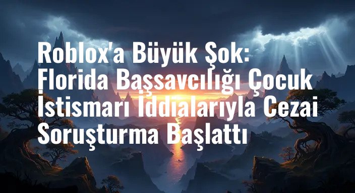 Roblox'a Büyük Şok: Florida Başsavcılığı Çocuk İstismarı İddialarıyla Cezai Soruşturma Başlattı