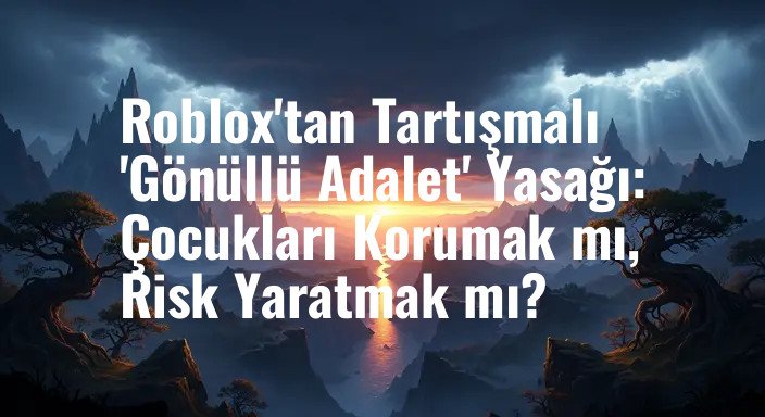 Roblox'tan Tartışmalı 'Gönüllü Adalet' Yasağı: Çocukları Korumak mı, Risk Yaratmak mı?
