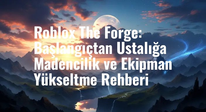 Roblox The Forge: Başlangıçtan Ustalığa Madencilik ve Ekipman Yükseltme Rehberi