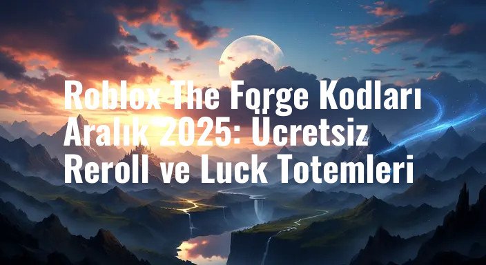 Roblox The Forge Kodları Aralık 2025: Ücretsiz Reroll ve Luck Totemleri
