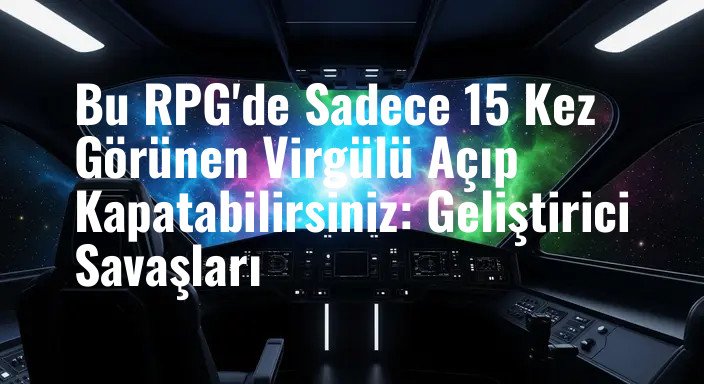 Bu RPG'de Sadece 15 Kez Görünen Virgülü Açıp Kapatabilirsiniz: Geliştirici Savaşları