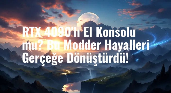 RTX 4090'lı El Konsolu mu? Bu Modder Hayalleri Gerçeğe Dönüştürdü!