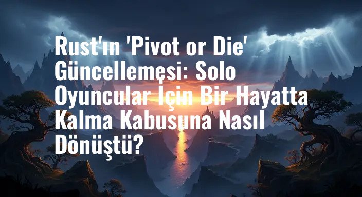 Rust'ın 'Pivot or Die' Güncellemesi: Solo Oyuncular İçin Bir Hayatta Kalma Kabusuna Nasıl Dönüştü?
