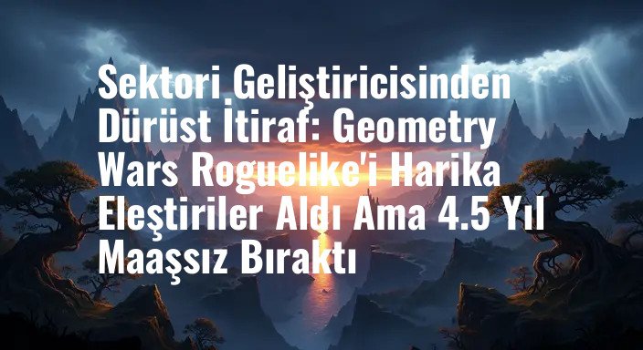 Sektori Geliştiricisinden Dürüst İtiraf: Geometry Wars Roguelike'i Harika Eleştiriler Aldı Ama 4.5 Yıl Maaşsız Bıraktı