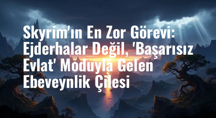 Skyrim'ın En Zor Görevi: Ejderhalar Değil, 'Başarısız Evlat' Moduyla Gelen Ebeveynlik Çilesi