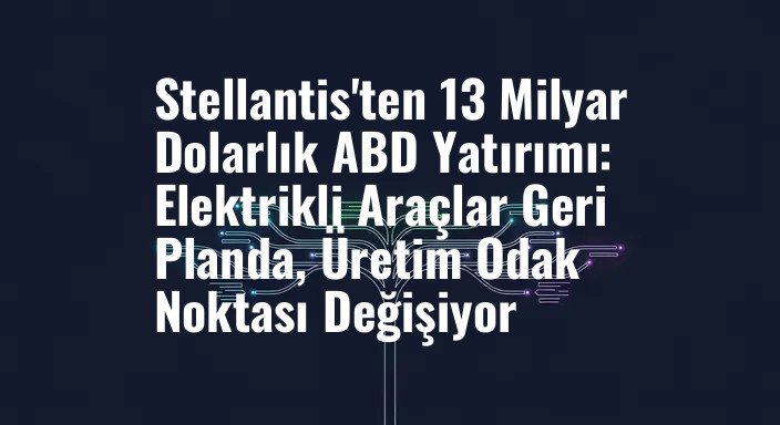Stellantis'ten 13 Milyar Dolarlık ABD Yatırımı: Elektrikli Araçlar Geri Planda, Üretim Odak Noktası Değişiyor