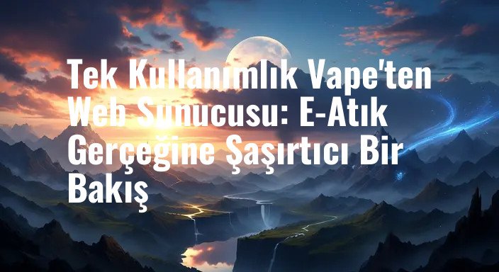 Tek Kullanımlık Vape'ten Web Sunucusu: E-Atık Gerçeğine Şaşırtıcı Bir Bakış