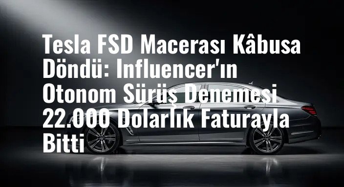 Tesla FSD Macerası Kâbusa Döndü: Influencer'ın Otonom Sürüş Denemesi 22.000 Dolarlık Faturayla Bitti