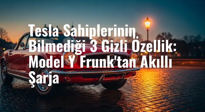 Tesla Sahiplerinin Bilmediği 3 Gizli Özellik: Model Y Frunk'tan Akıllı Şarja