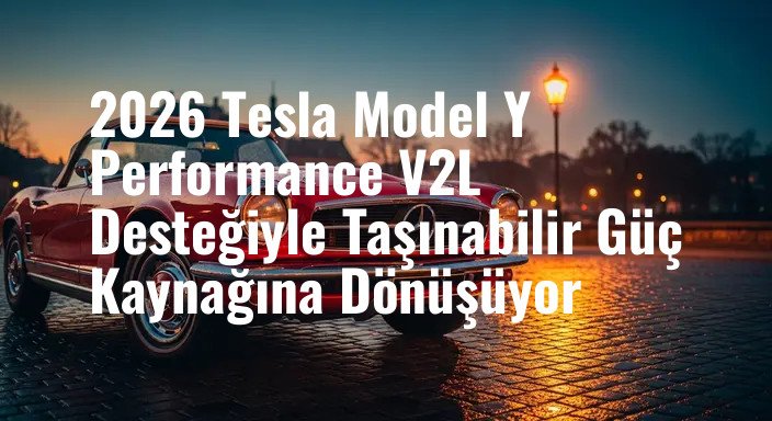 2026 Tesla Model Y Performance V2L Desteğiyle Taşınabilir Güç Kaynağına Dönüşüyor