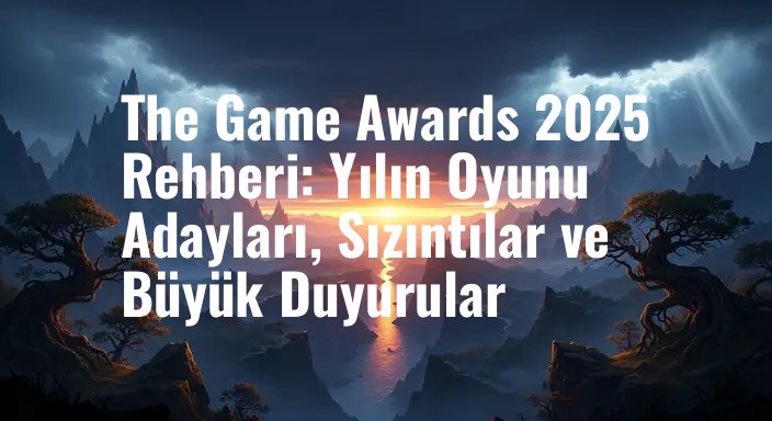 The Game Awards 2025 Rehberi: Yılın Oyunu Adayları, Sızıntılar ve Büyük Duyurular