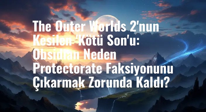 The Outer Worlds 2'nun Kesilen 'Kötü Son'u: Obsidian Neden Protectorate Faksiyonunu Çıkarmak Zorunda Kaldı?