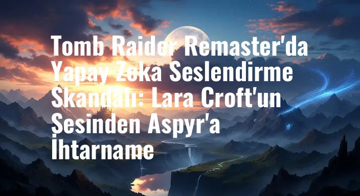 Tomb Raider Remaster'da Yapay Zeka Seslendirme Skandalı: Lara Croft'un Sesinden Aspyr'a İhtarname