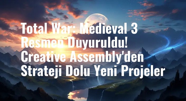 Total War: Medieval 3 Resmen Duyuruldu! Creative Assembly'den Strateji Dolu Yeni Projeler