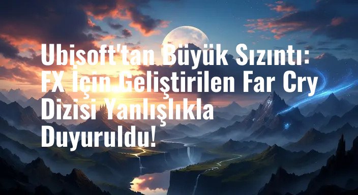 Ubisoft'tan Büyük Sızıntı: FX İçin Geliştirilen Far Cry Dizisi Yanlışlıkla Duyuruldu!