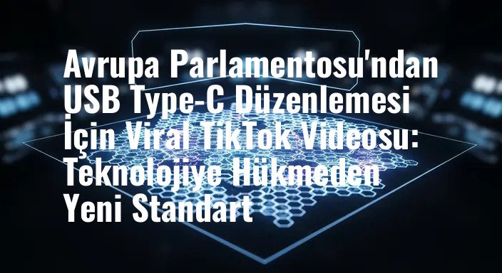 Avrupa Parlamentosu'ndan USB Type-C Düzenlemesi İçin Viral TikTok Videosu: Teknolojiye Hükmeden Yeni Standart