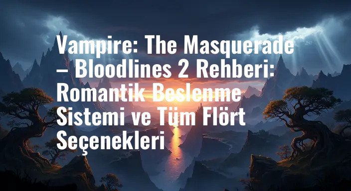Vampire: The Masquerade – Bloodlines 2 Rehberi: Romantik Beslenme Sistemi ve Tüm Flört Seçenekleri