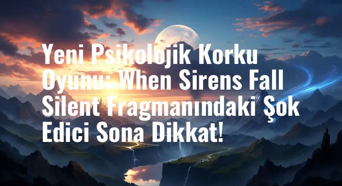 Yeni Psikolojik Korku Oyunu: When Sirens Fall Silent Fragmanındaki Şok Edici Sona Dikkat!