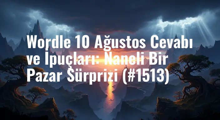 Wordle 10 Ağustos Cevabı ve İpuçları: Naneli Bir Pazar Sürprizi (#1513)